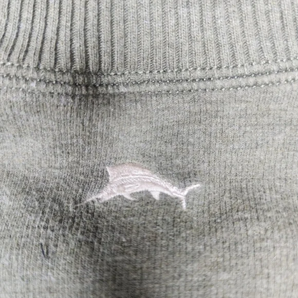 Tommy Bahama Cotton Quarter Zip Sweater Olive Green Men Mock Neck Long Sleeve - Picture 6 of 11